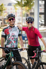 Ladies Cycling Jersey - Wine Red